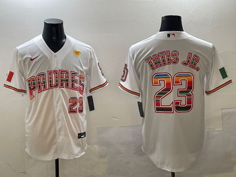 Men San Diego Padres #23 Tatis jr White Fashion Game 2025 Nike MLB Jersey style 4